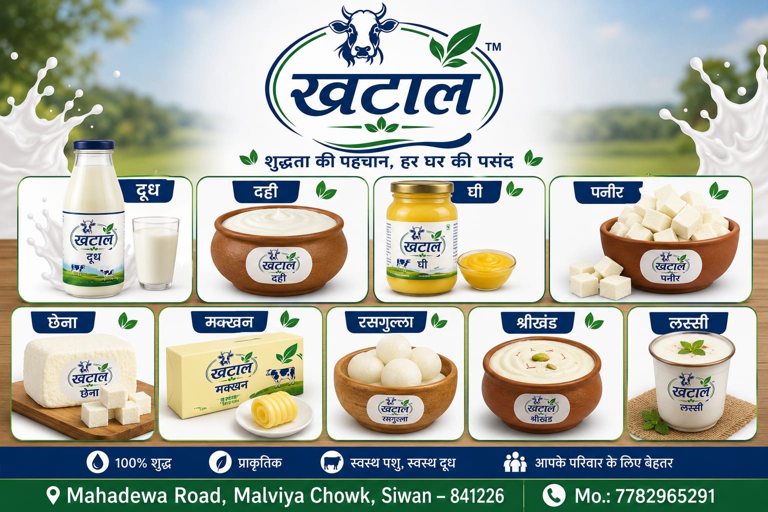 खटाल सभी डेयरी उत्पाद